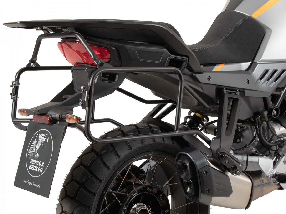 Moto Guzzi Stelvio 24- Sideveskebærer Perm. Montert H&B Black