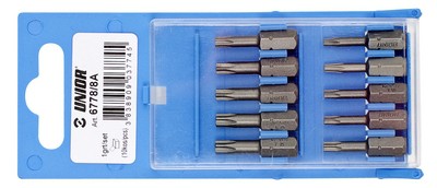 Unior Bits box T8,9,10,15,20,25 (Torx)