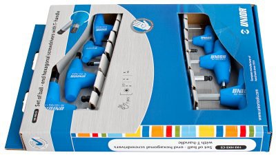 Unior Set of ball-end hexagonal screwdrivers with T-handle 2,5-10mm