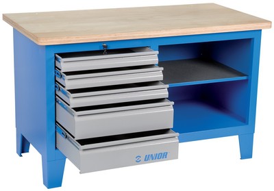 Unior Work bench 5 skuffer 1500x750x925