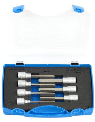 Unior Set of long hexagonal screwdriver socket 1/2 in plastic box (umbrako)
