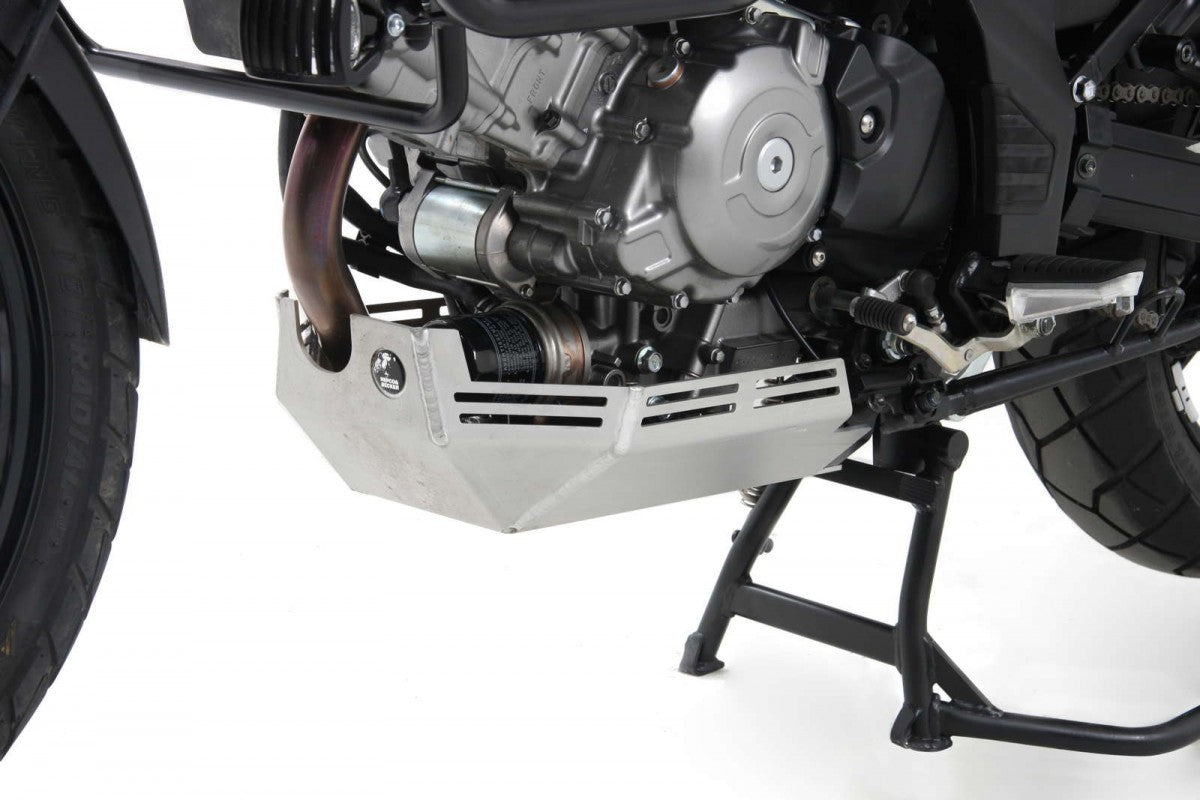 Hepco & Becker DL650 V-Strom 12-16 -Sølv-Alu plate Beskyttelse under motor
