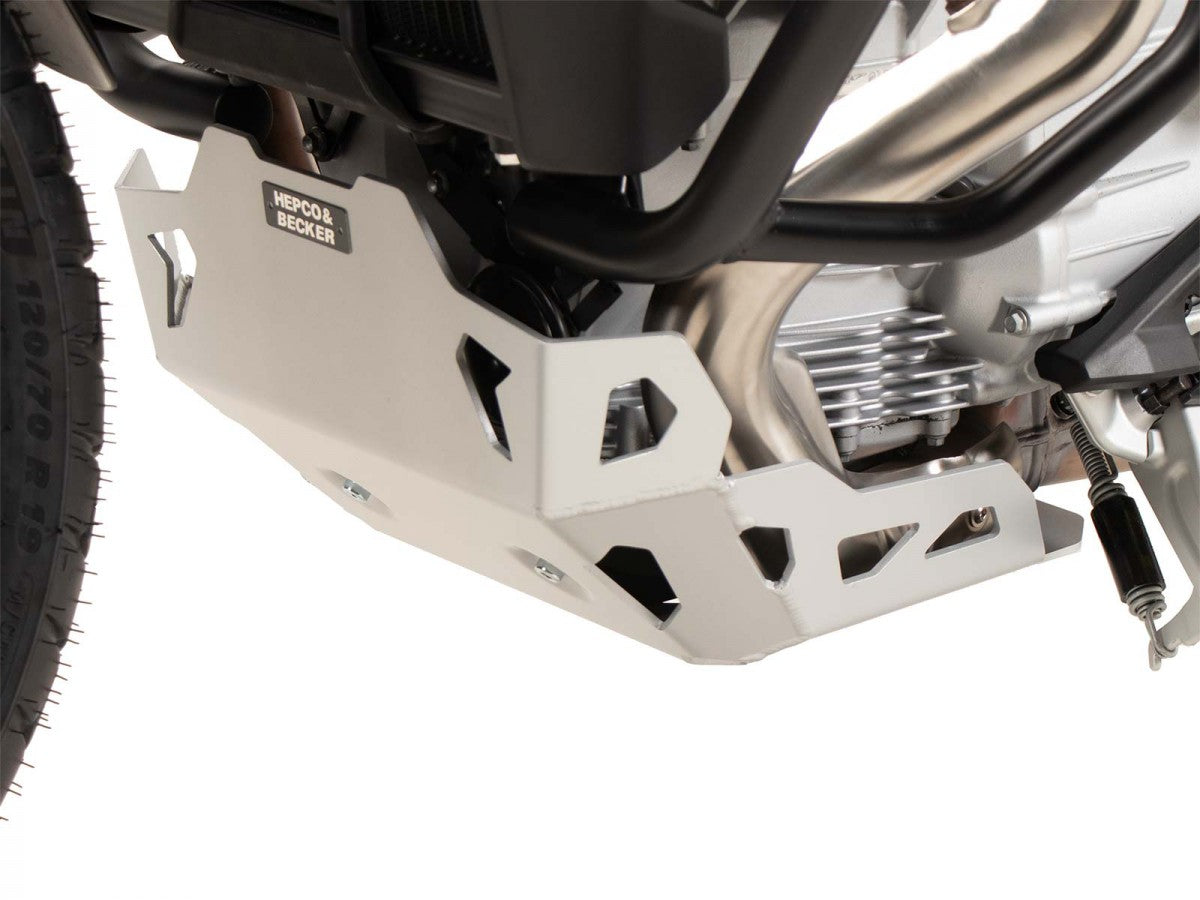 Hepco & Becker Moto Guzzi Stelvio 24- Alu plate Beskyttelse under motor Sølv