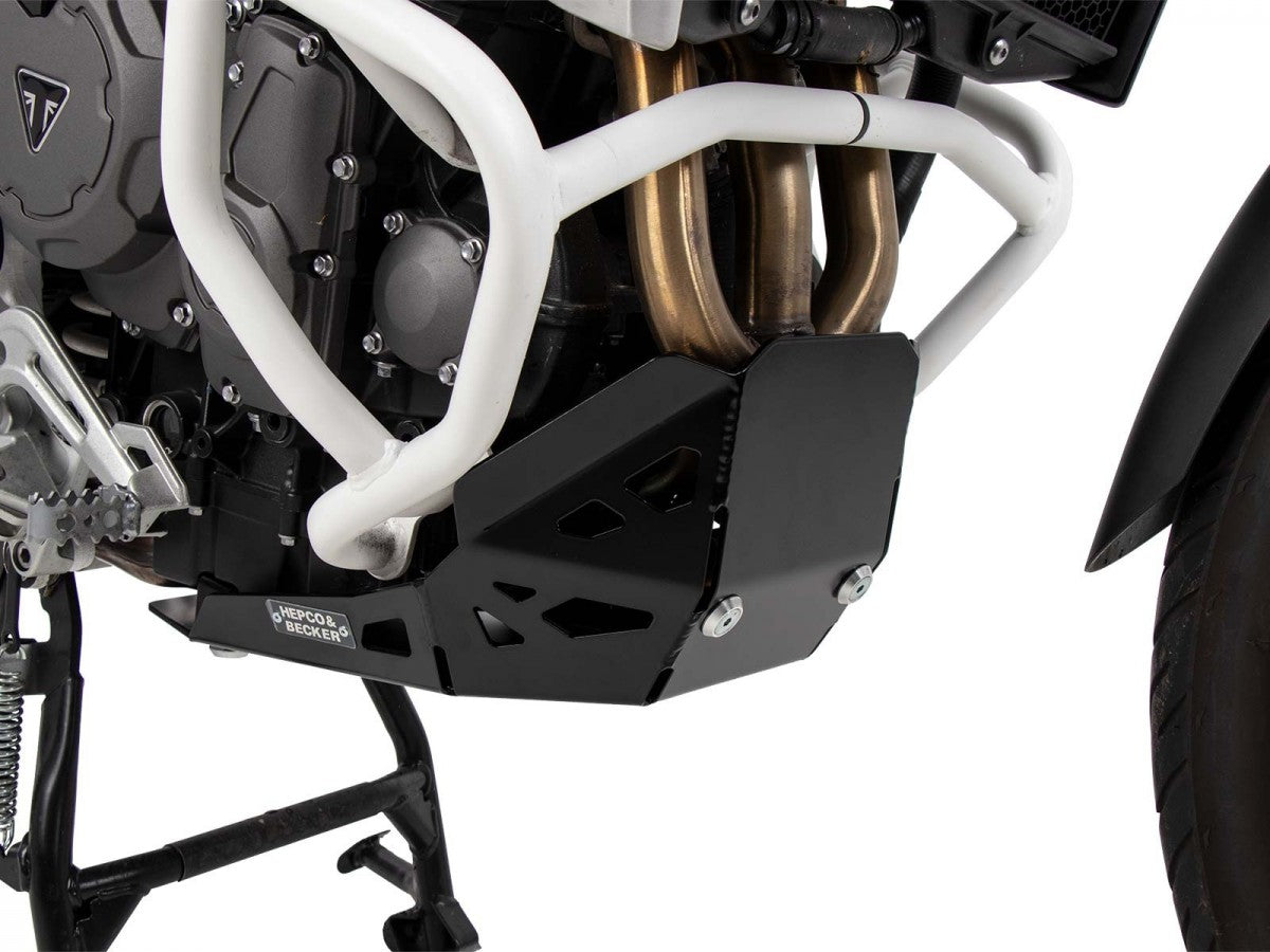 Hepco & Becker Triumph Tiger 850 Sport 21- Alu plate Beskyttelse under motor Sort