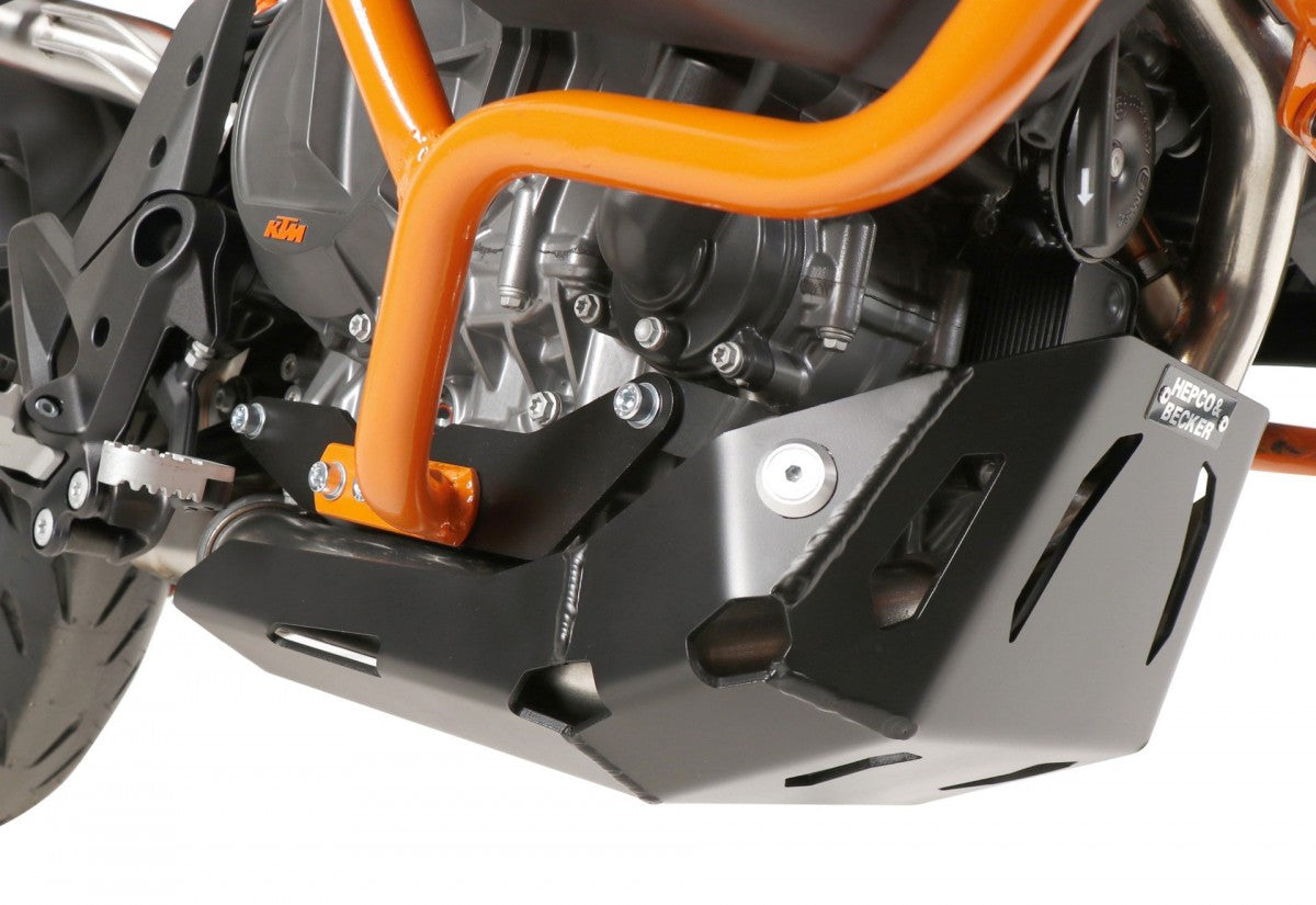 Hepco & Becker KTM 890 SMT 23- Alu plate Beskyttelse under motor Sort