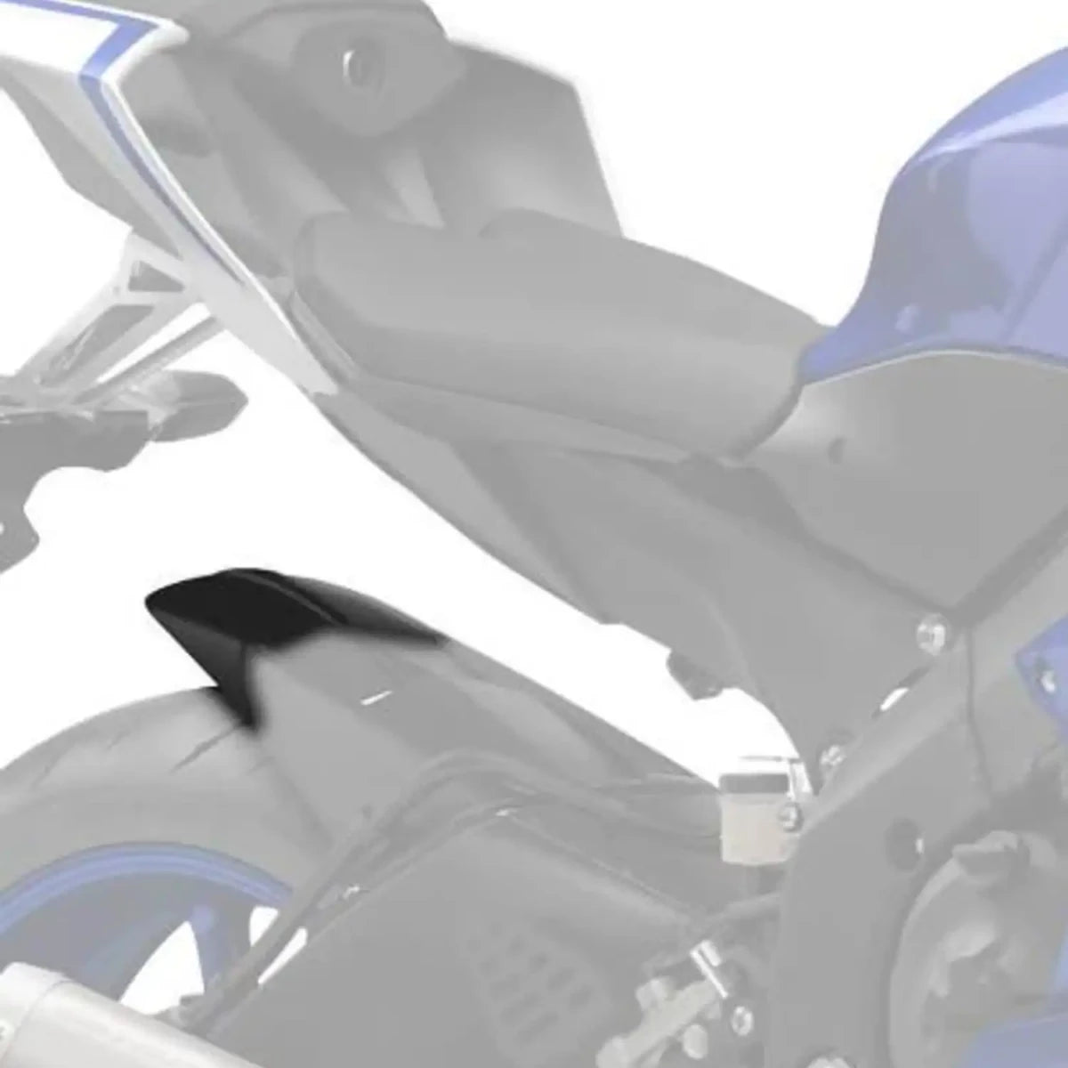 R&G Hugger Extension, Matte Black, Yamaha YZF-R6 05-