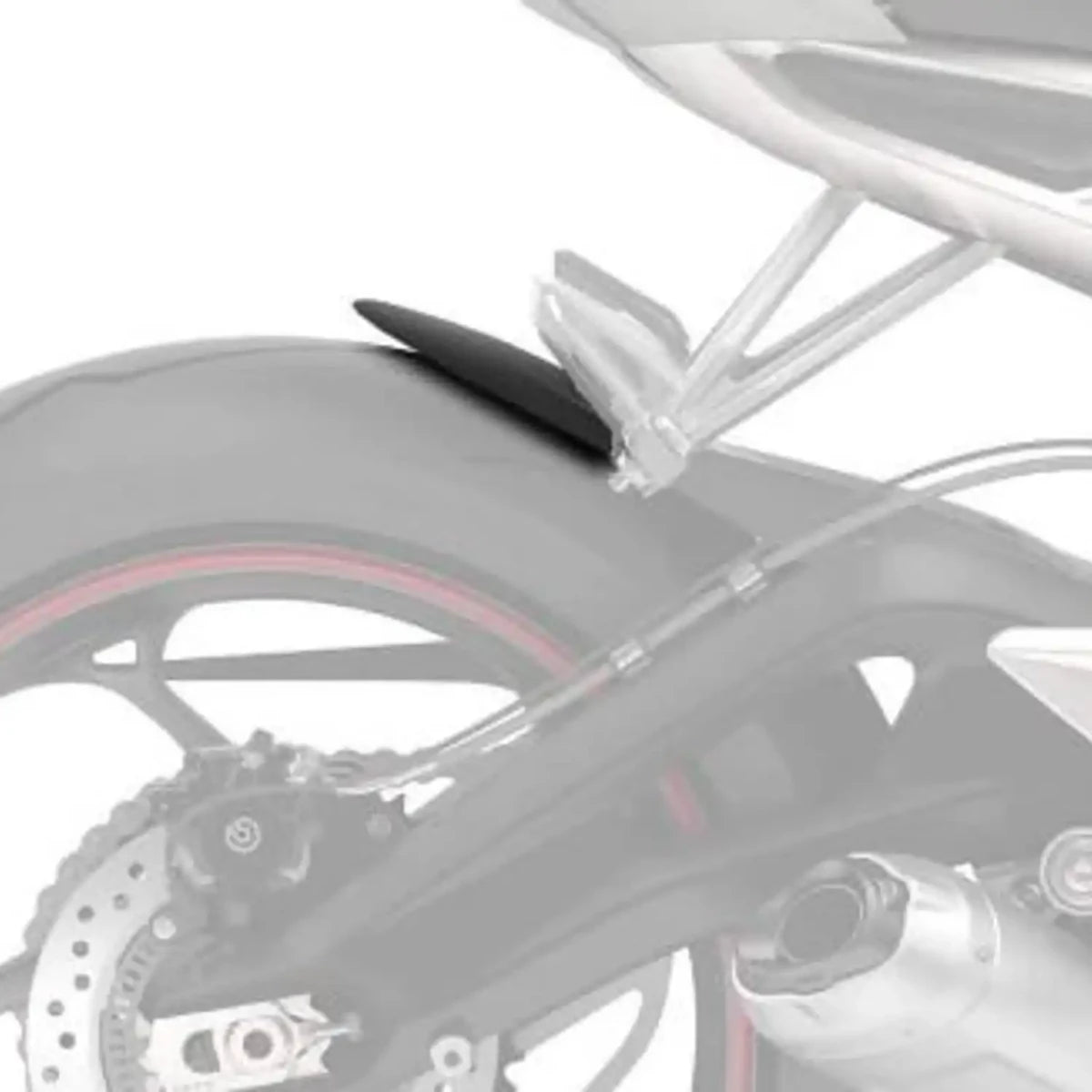 R&G Hugger Extension, Matte Black, Triumph Street Triple 765 r/rs/s 17-