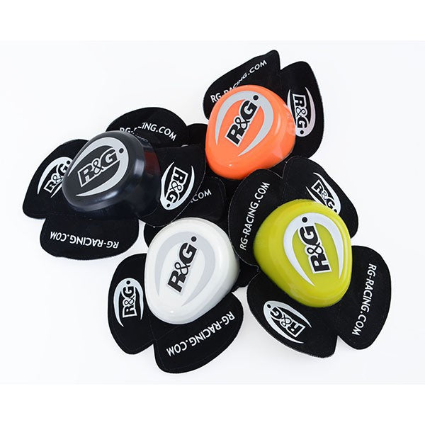 R&G Aero Knee Sliders (standard rear profile) (pair, yellow)