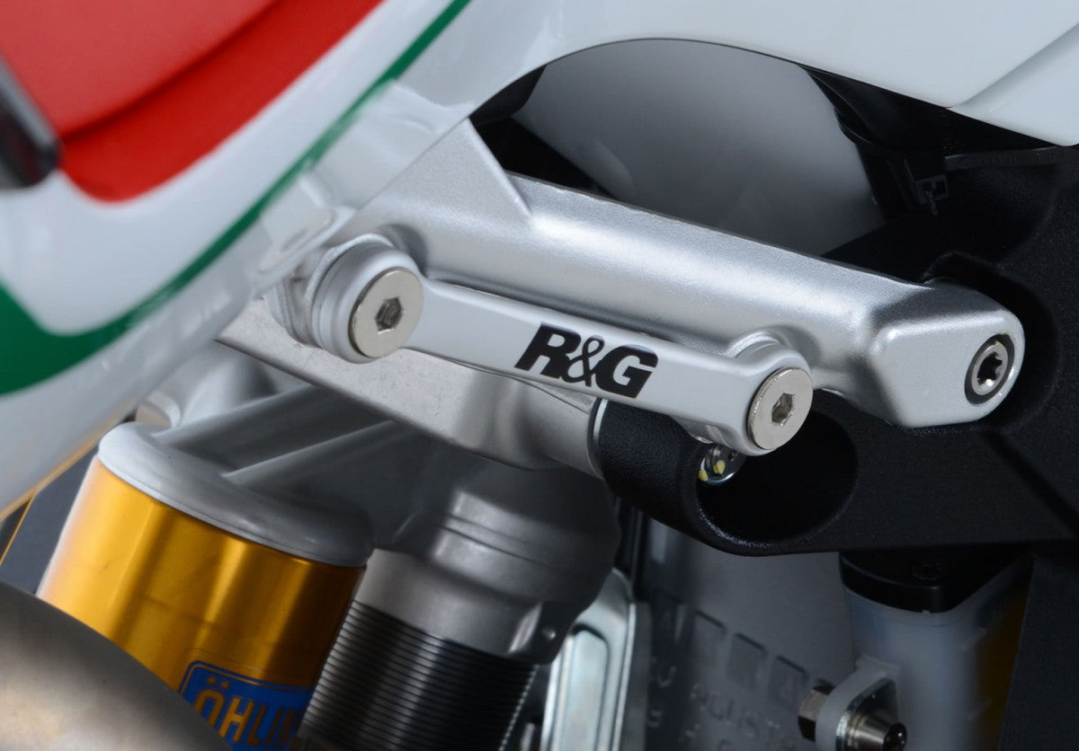 R&G Rear Footrest Plates (pair, silver), MV Agusta F4 1000R '10- / F4RR / F4RC