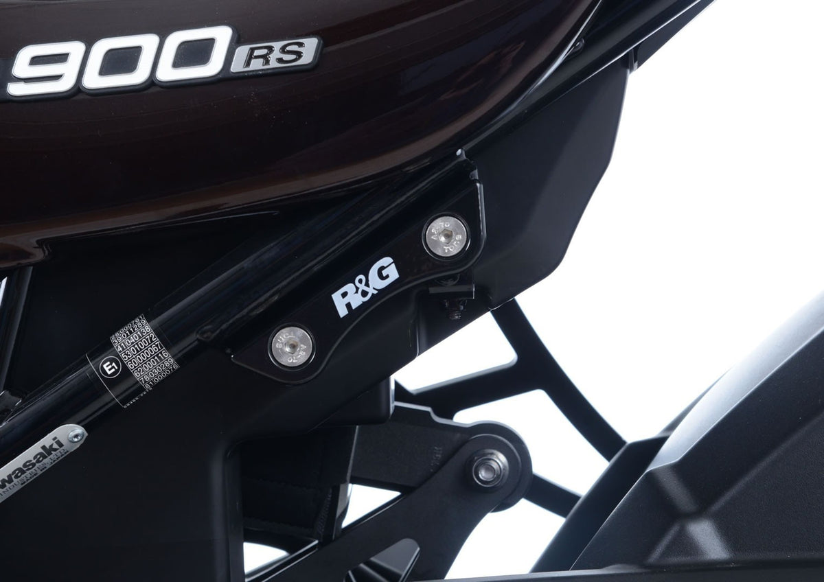 R&G Rear Footrest Plates (pair, silver), Kawasaki Z900 / Z900RS