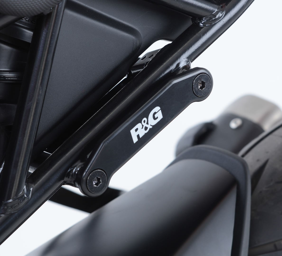 R&G Rear Footrest Plate (left side), KTM RC125 '17- / RC390 '17-'21