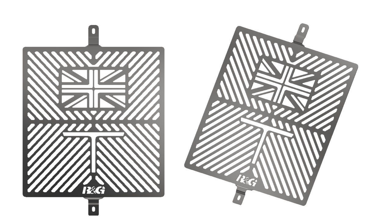 R&G Branded Radiator Guard, stainless, Triumph Scrambler 1200 xc/xe '19-
