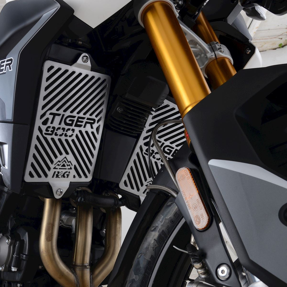 R&G Branded Radiator Guards (pair), stainless, Triumph Tiger 900 (GT/Rally) '20-