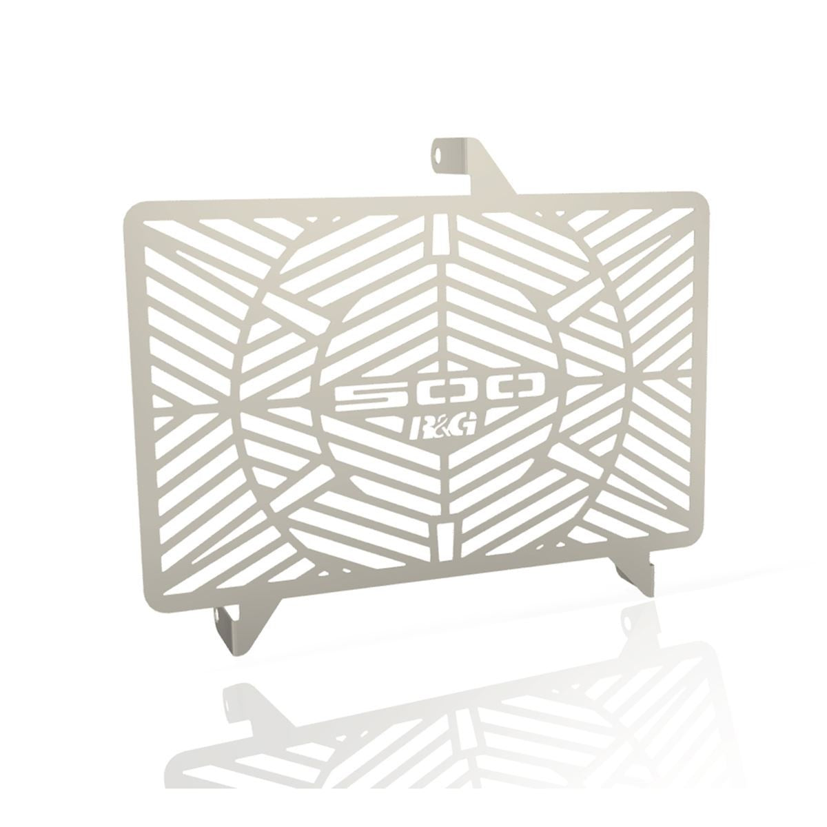 R&G Branded Radiator Guard, (silver stainless), Honda CBR500R '13- / CB500F '19-