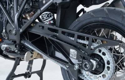 R&G Aluminium Kjedeføring, black, KTM 1050 / 1190 Adventure / 1290 Super Adventure (replaces original part and is full length of chain)