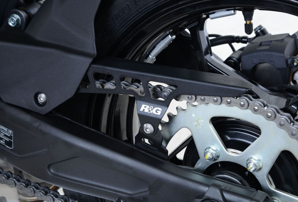 R&G Aluminium Kjedeføring, black, Kawasaki Z650RS '22- / Z650 '17- / Ninja 650 '17-