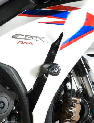 R&G Aero no-cut Frame Sliders (white), Honda CBR1000RR '12-'16