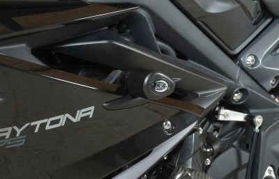 R&G Aero no-cut Frame Sliders, road version, Triumph 675 Daytona '13-