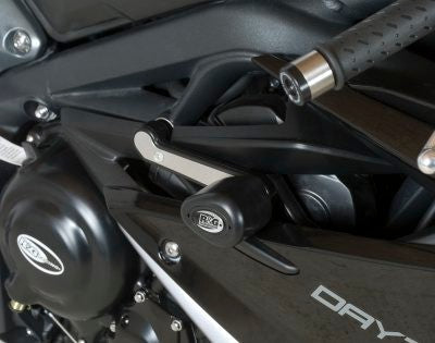 R&G Aero no-cut Frame Sliders, race version, Triumph 675 Daytona '13-
