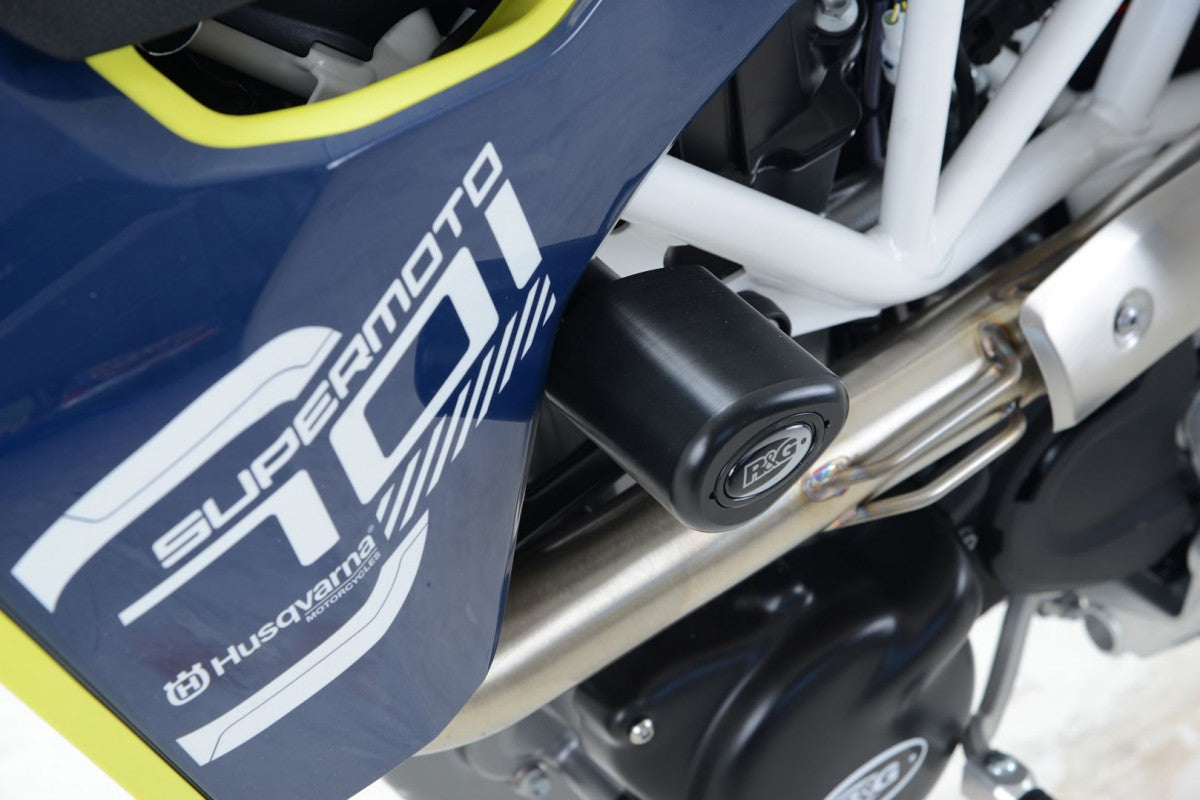 R&G Aero Crash Protectors (white), Husqvarna 701 Enduro / 701 Supermoto. KTM 690 smc-r '19-