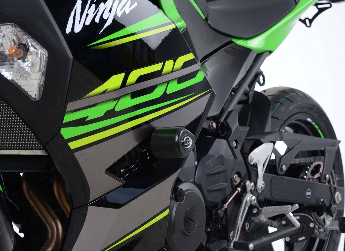 R&G Aero no-cut Frame Sliders, Kawasaki Ninja 400 / Ninja 250 '18- / Z400 '19- / Z250 '19-