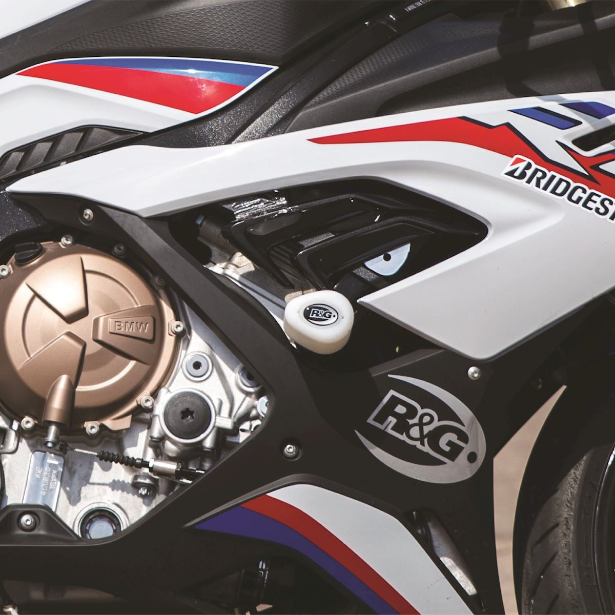 R&G Aero Crash Protectors, race only, white, BMW S1000RR '19-