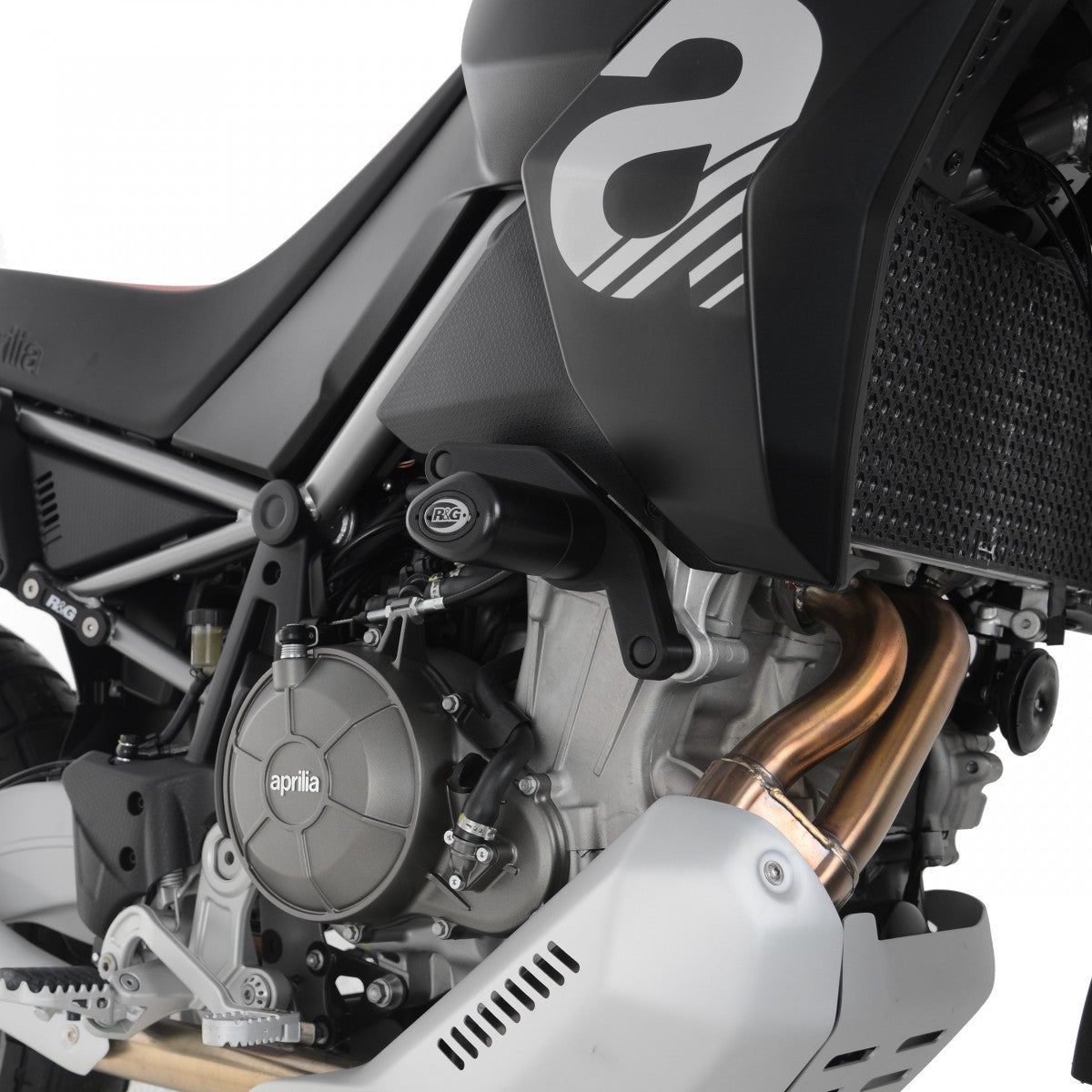 R&G Aero Crash Protectors (white), Aprilia Tuareg 660 '22-