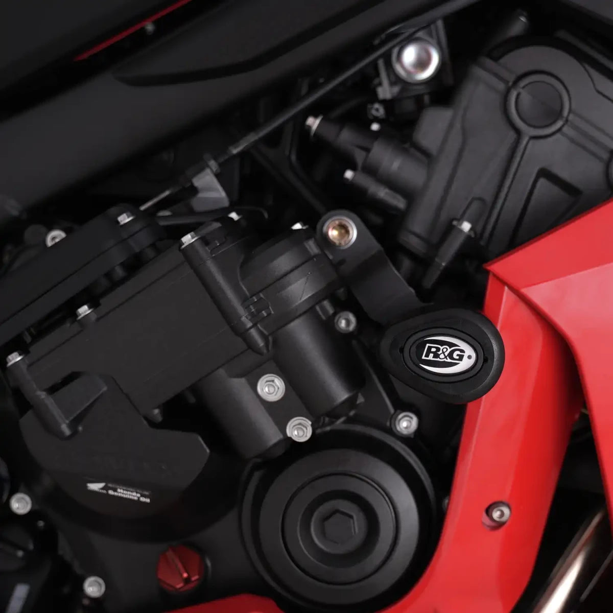 R&G Aero no-cut Frame Sliders, Honda CBR650R 25- (kun E-Clutch)
