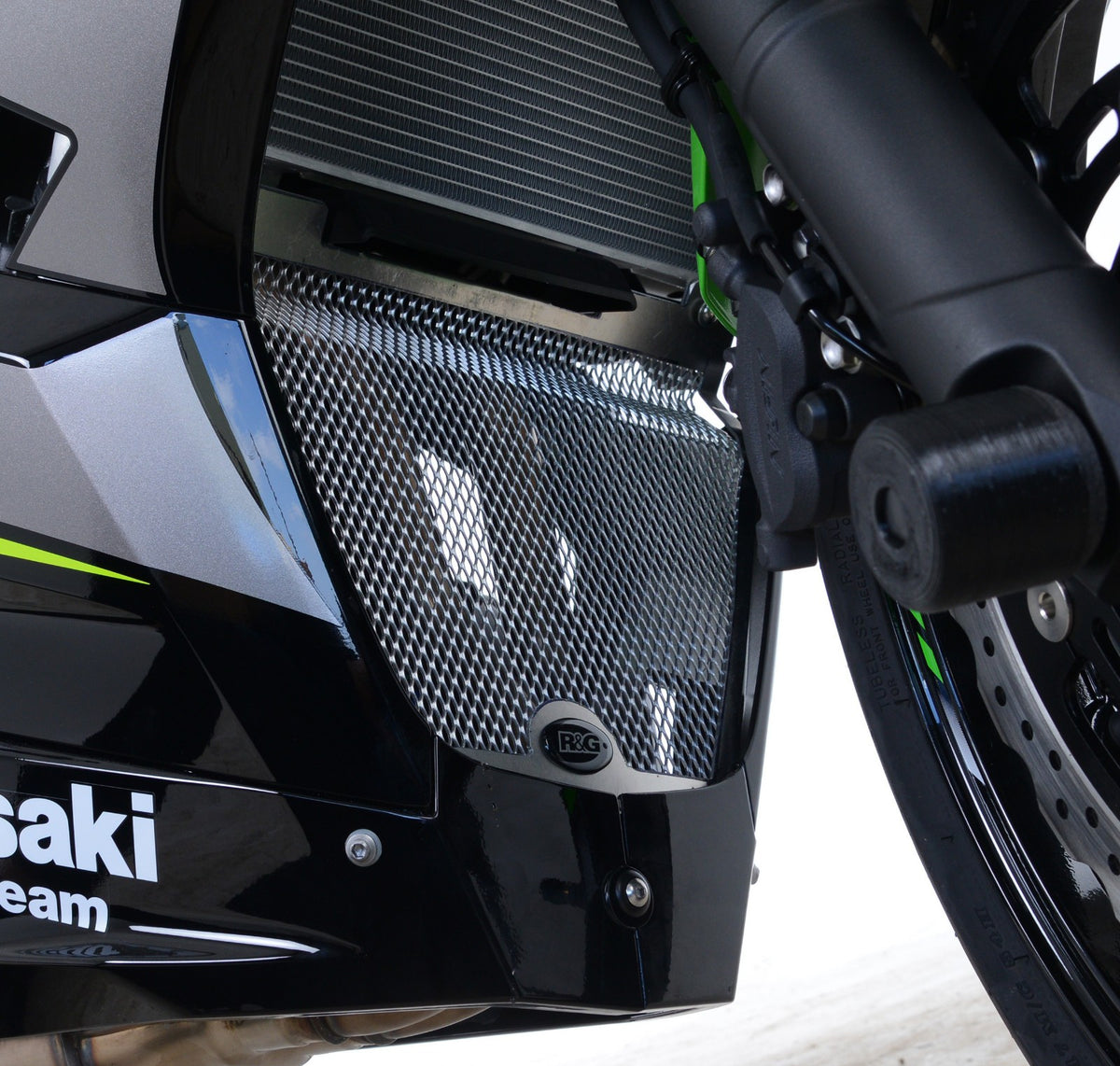 R&G Downpipe Grille, green, Kawasaki Ninja 400 '18- / Ninja 250 '18-