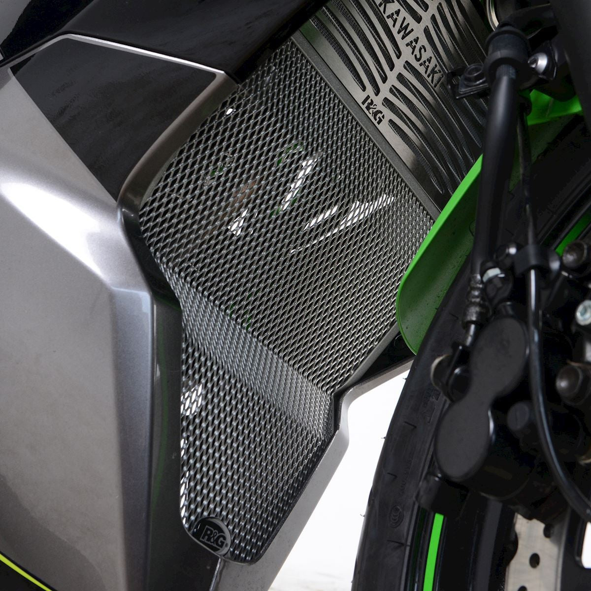 R&G Downpipe Grille, black, Kawasaki Ninja 125