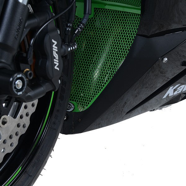 R&G Downpipe Grille, green, Kawasaki ZX636 '19-