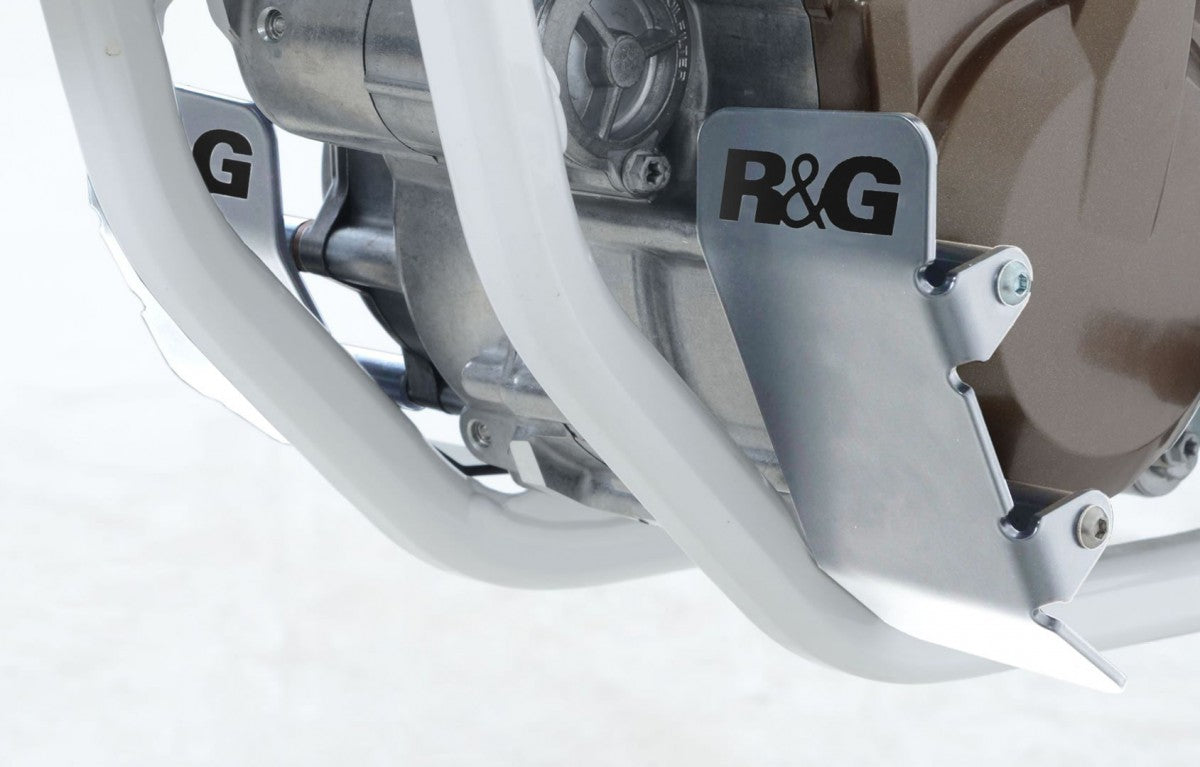 R&G Husqvarna FS450 '15-, Engine Case Guard SET, silver aluminium