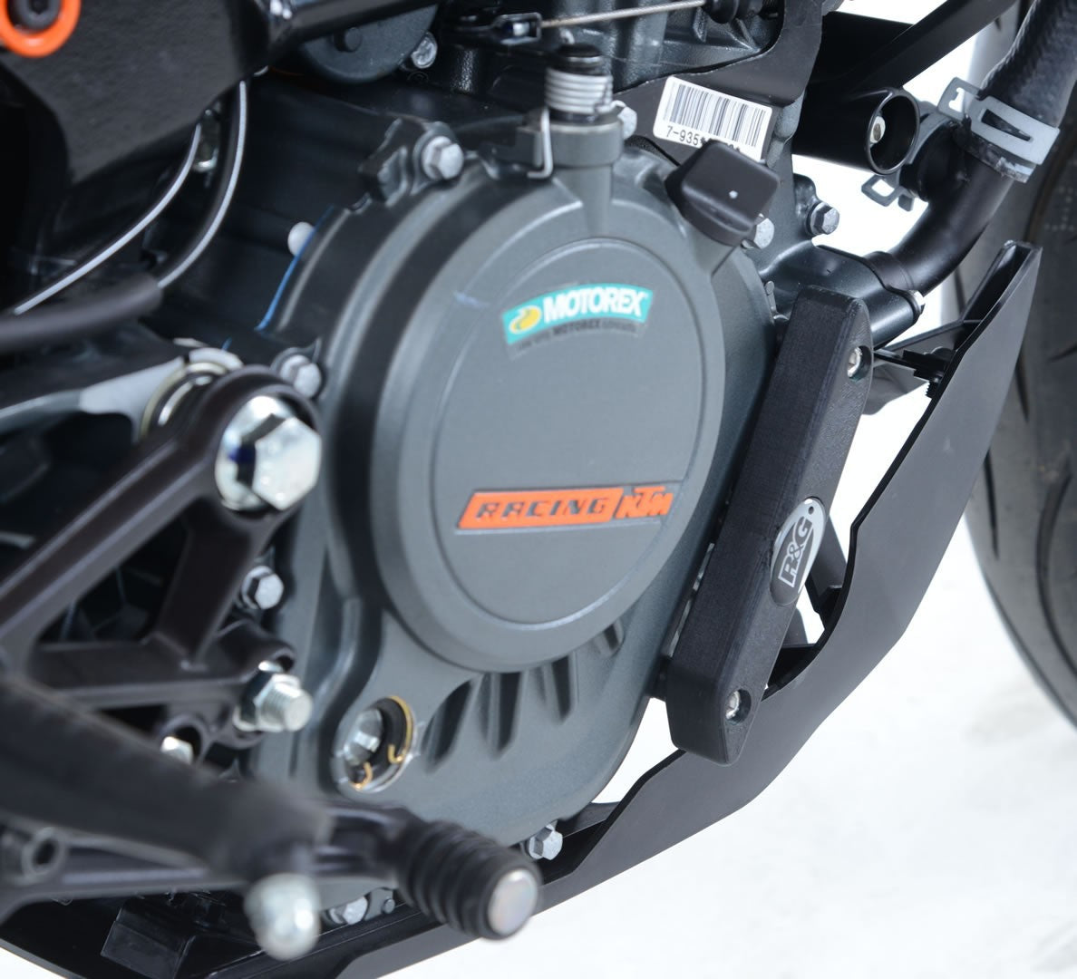 R&G Engine Case Slider RHS, KTM 125 Duke '17- / RC125 '17- / Husqvarna Vitpilen 125 '21- / Svartpilen 125 '21-