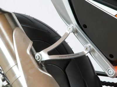 R&G Eksos Brakett & left hand footrest blanking plate (kit), silver, KTM 690 Duke '12 / 690 Duke R '13-