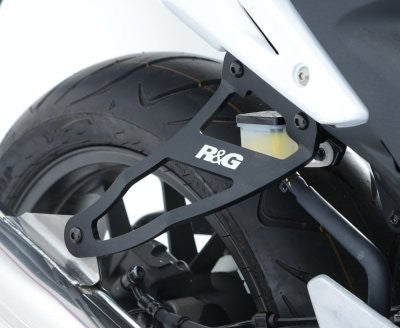 R&G Eksos Brakett & left hand footrest blanking plate (kit), black, Honda CBR500R '13-'15 / CB500F '13-'15 / CB500X '13-'16