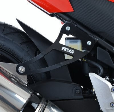 R&G Eksos Brakett & left hand footrest blanking plate (kit), black, Honda CBR300R