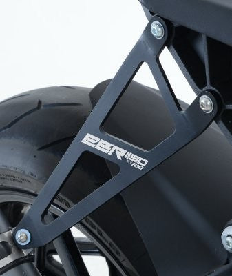 R&G Eksos Brakett & left hand footrest blanking plate (kit), black, EBR 1190 rx/sx