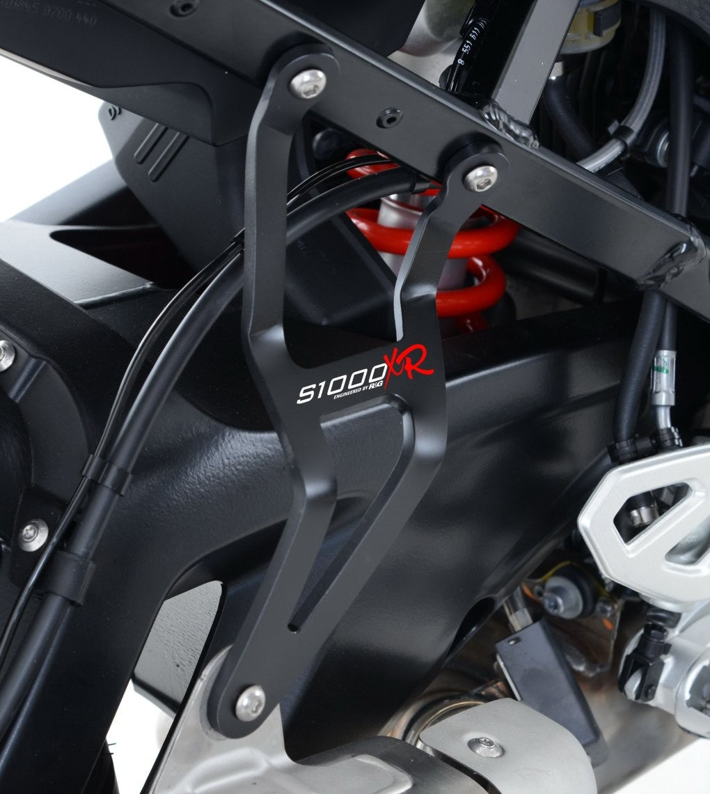 R&G Eksos Brakett & left hand footrest blanking plate (kit), black, BMW S1000XR '15-'19