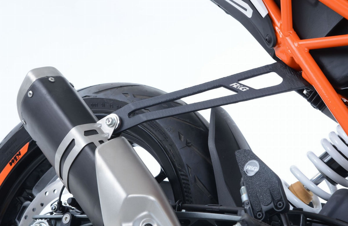 R&G Eksos Brakett, black, KTM 125 Duke '17-