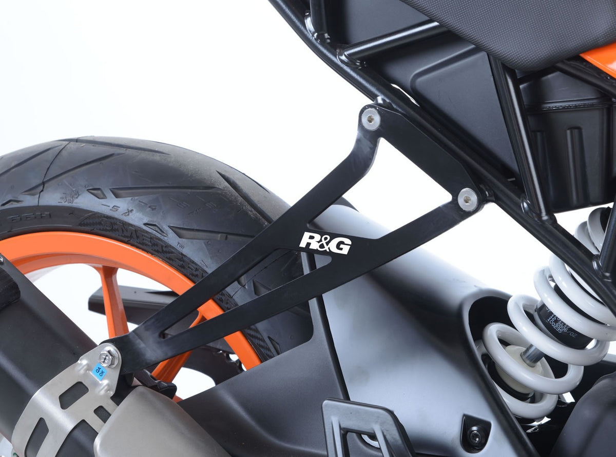 R&G Eksos Brakett, black, KTM RC125 '17- / RC390 '17-