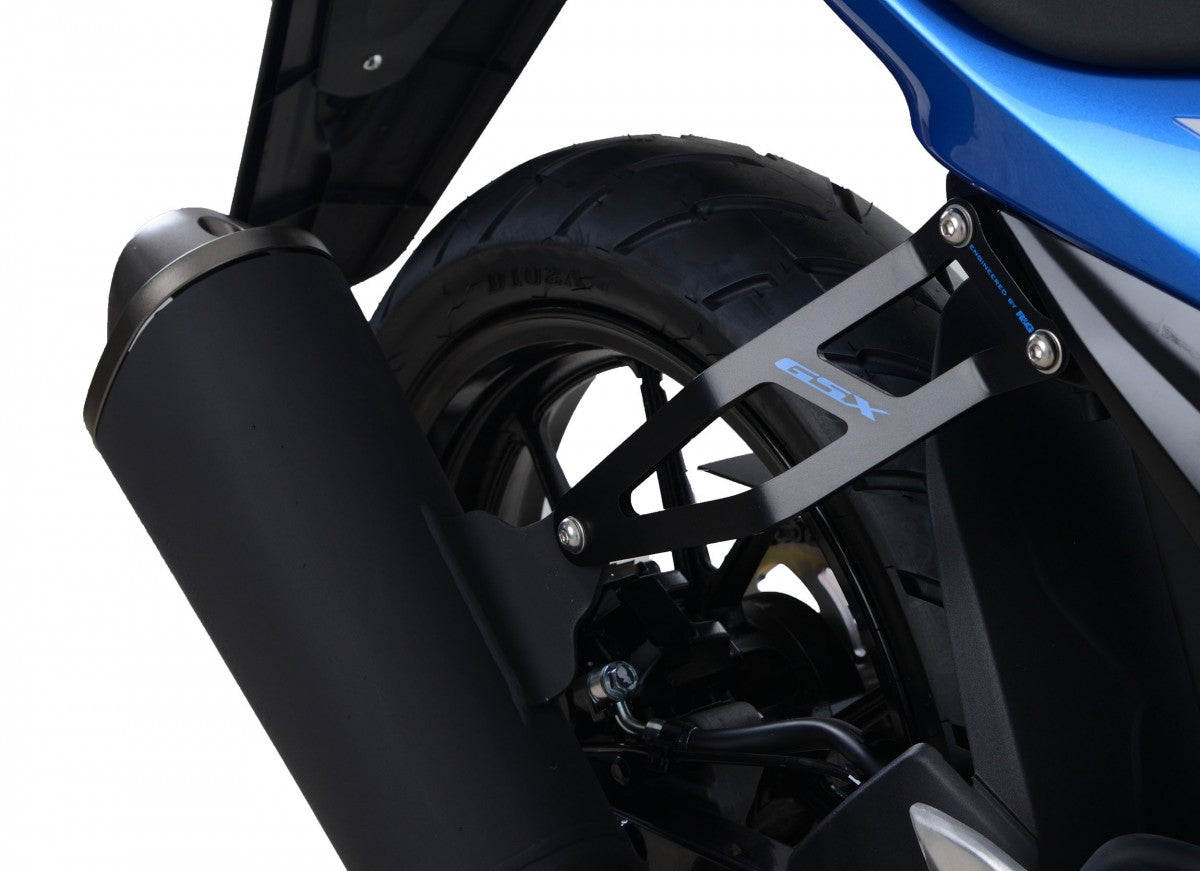 R&G Eksos Brakett, black with red logo, Suzuki GSX-R125 / GSX-S125