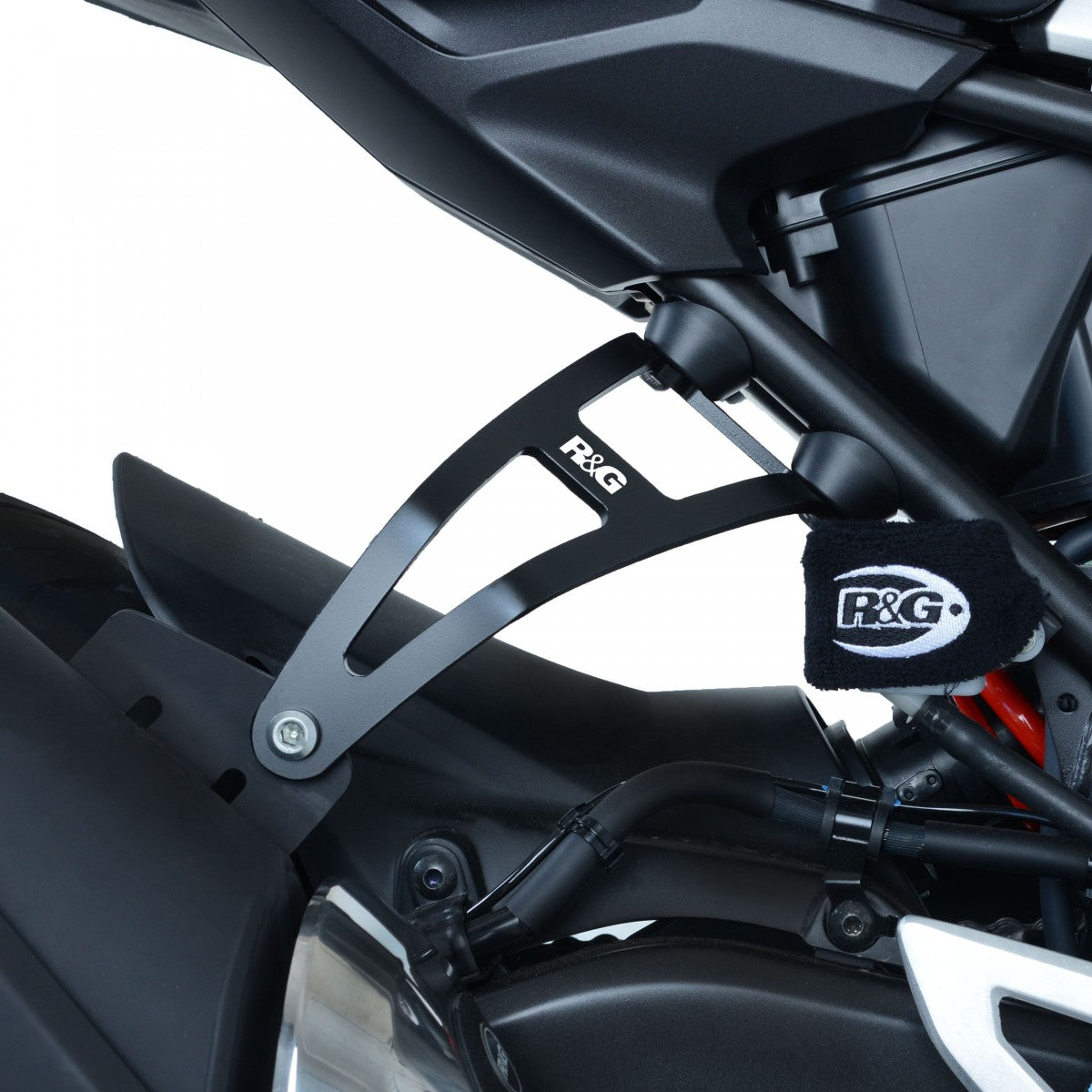 R&G Eksos Brakett & Footrest Blanking Plate kit, black, Honda CB300R '18-