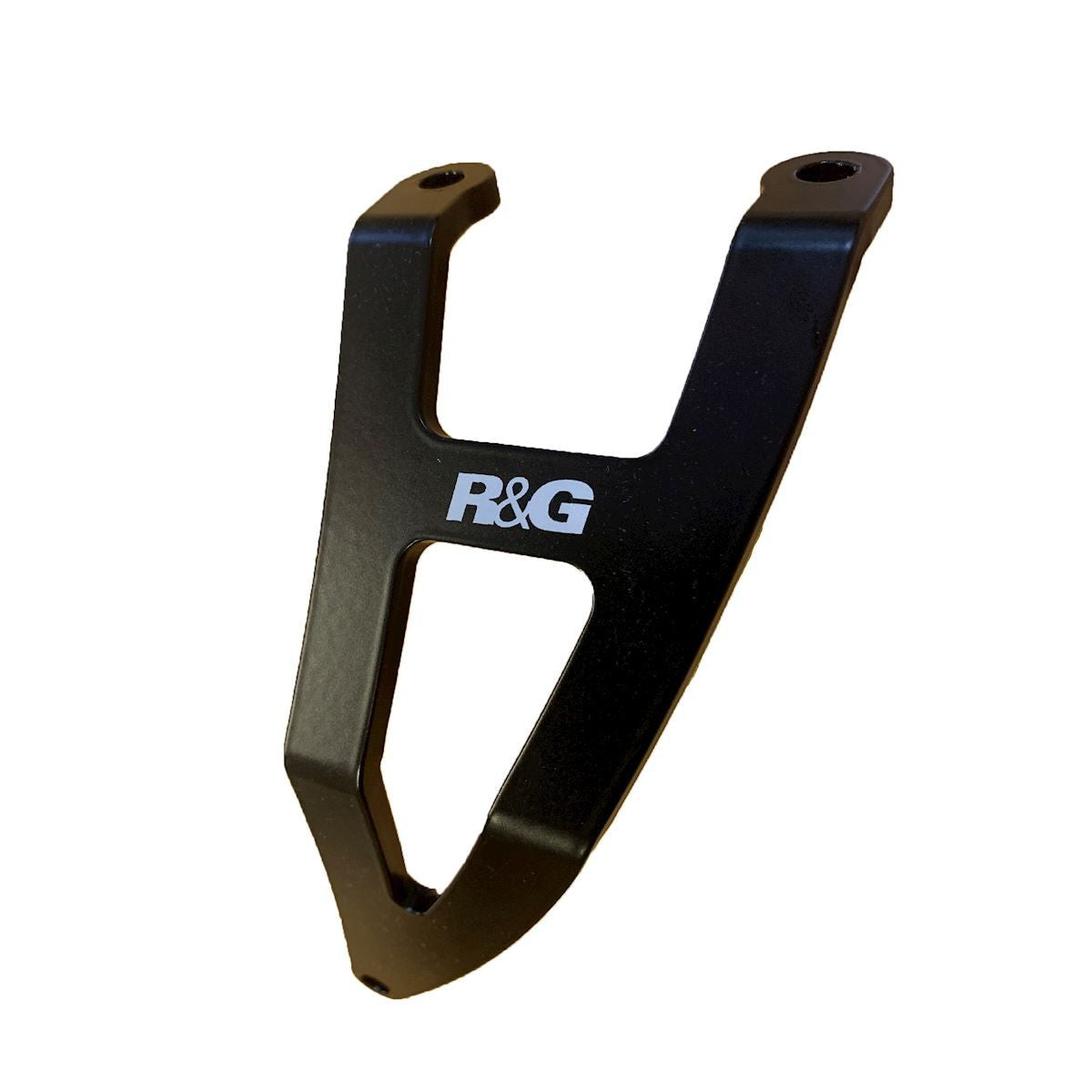 R&G Eksos Brakett & left hand footrest blanking plate (kit), black, Aprilia RSV4 1100 (Factory) '19- / Tuono 1100 (Factory) '21-