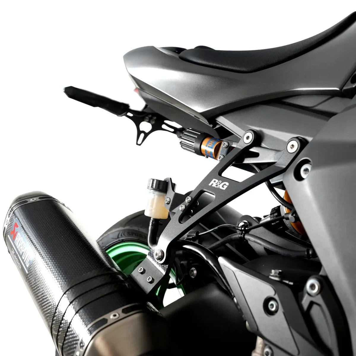 R&G Eksos Brakett + Blanking-Plate, Black, Kawasaki Z/Ninja 1100 25-