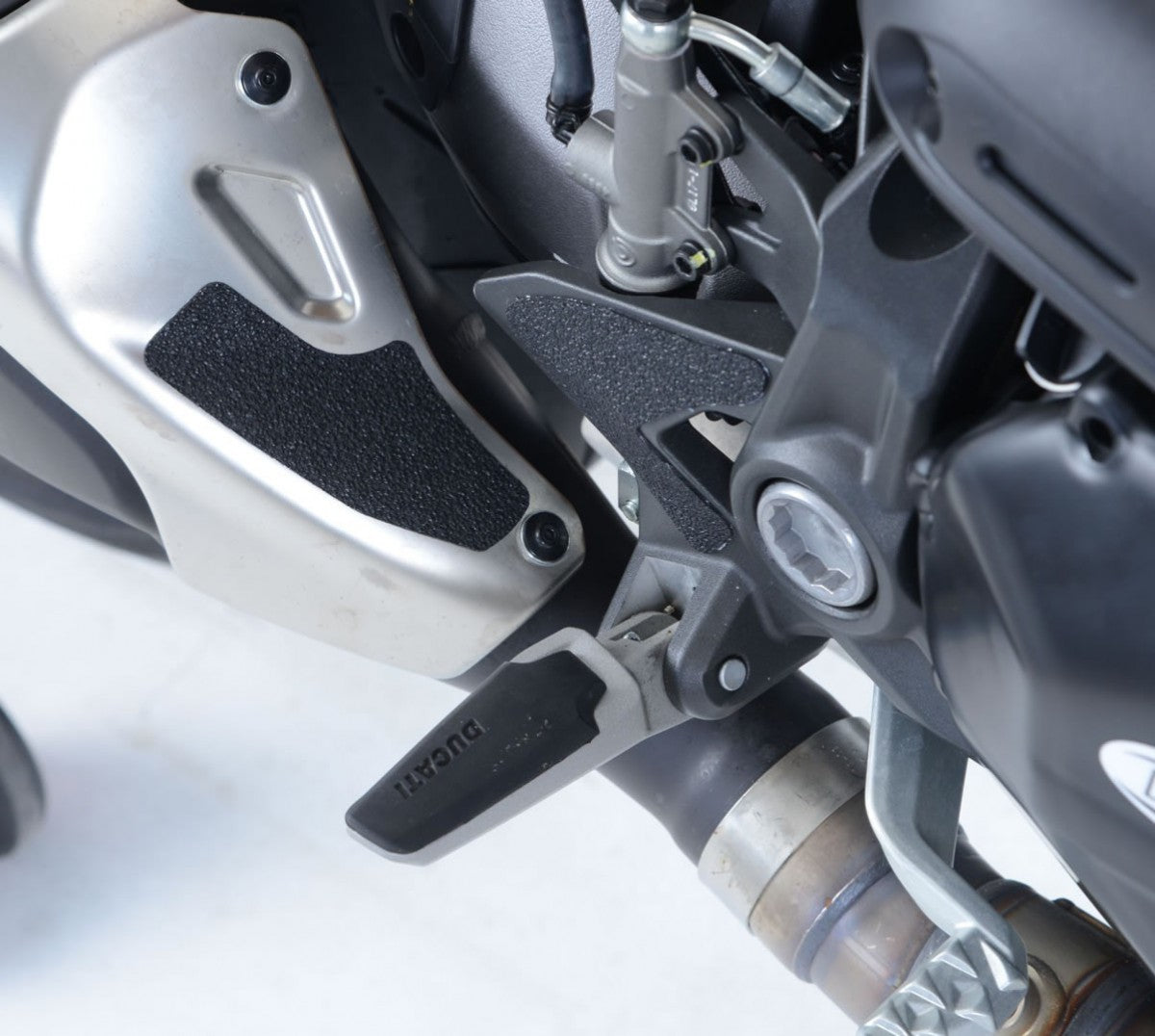 R&G Ducati Monster 1200S '17- Boot Guard 4-piece (2 on LHS - heel plate & swingarm. 2 on RHS - heel plate & exhaust shield)