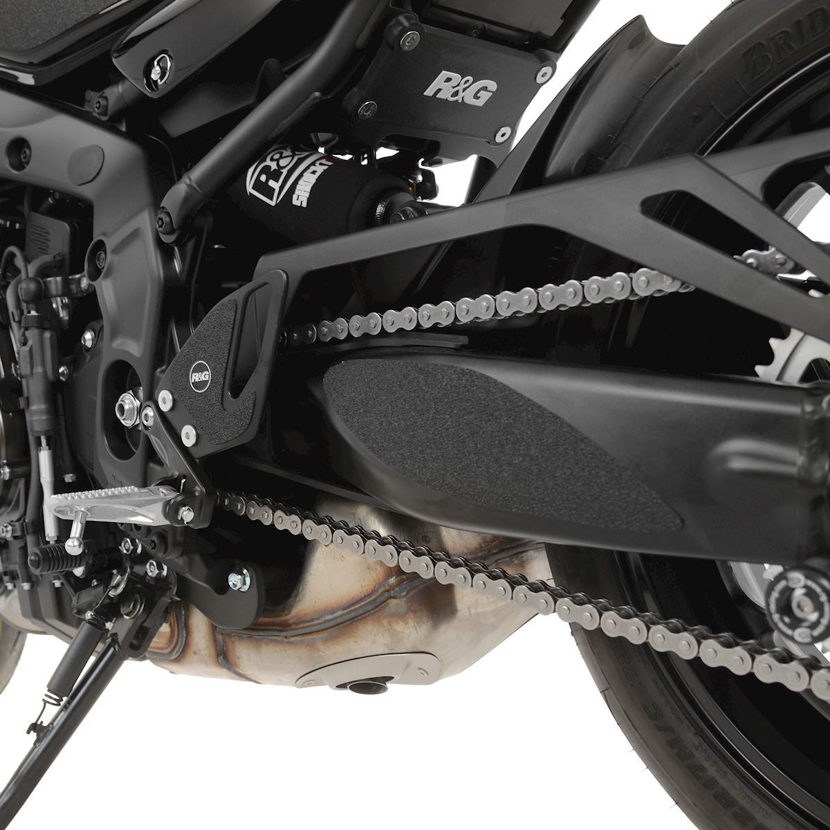 R&G Yamaha XSR900 '22- Boot Guard 4-piece (heel plates + swingarm)