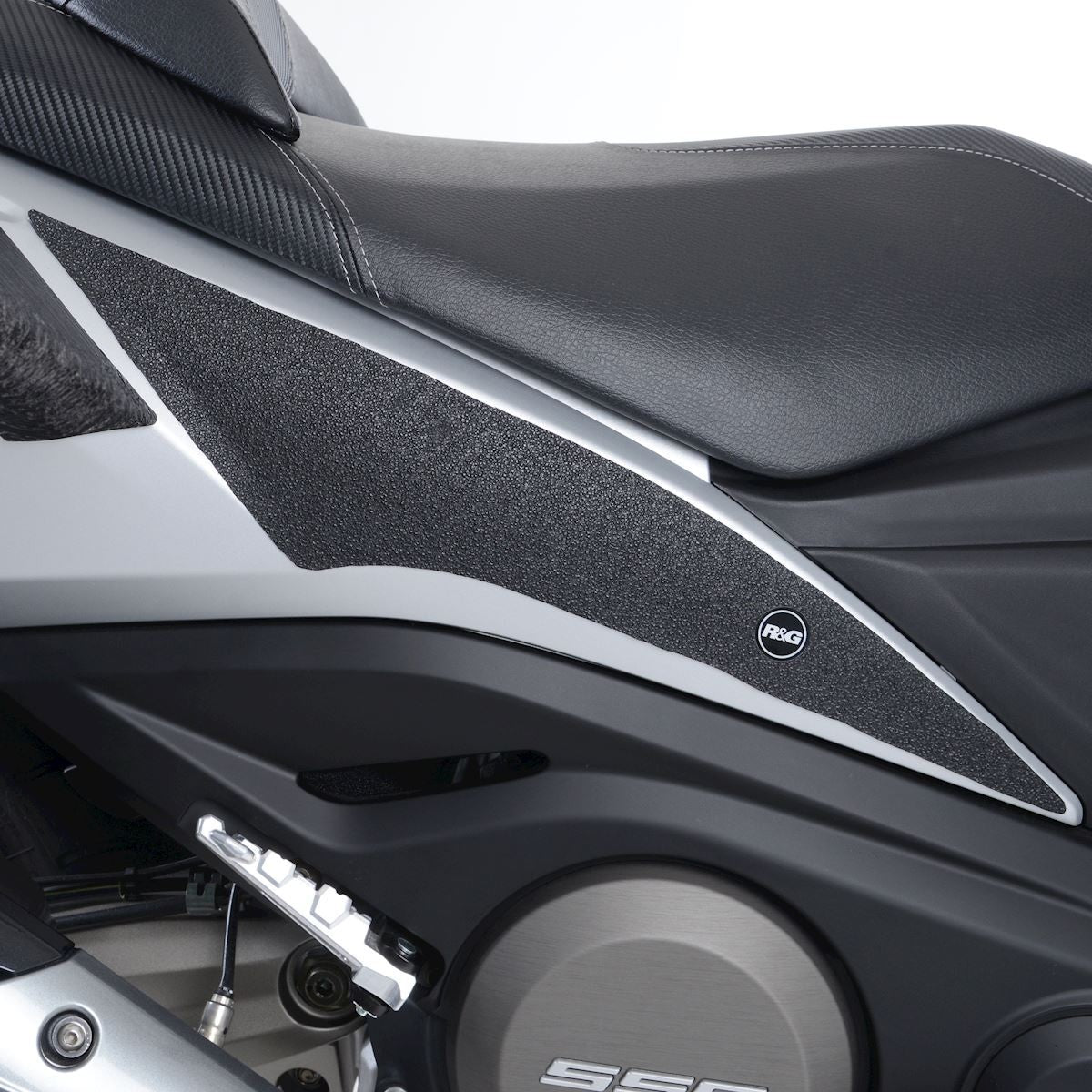 R&G Kymco AK550 '18- Traction Grips : Clear 2-Grip Kit (fits upper side panels)