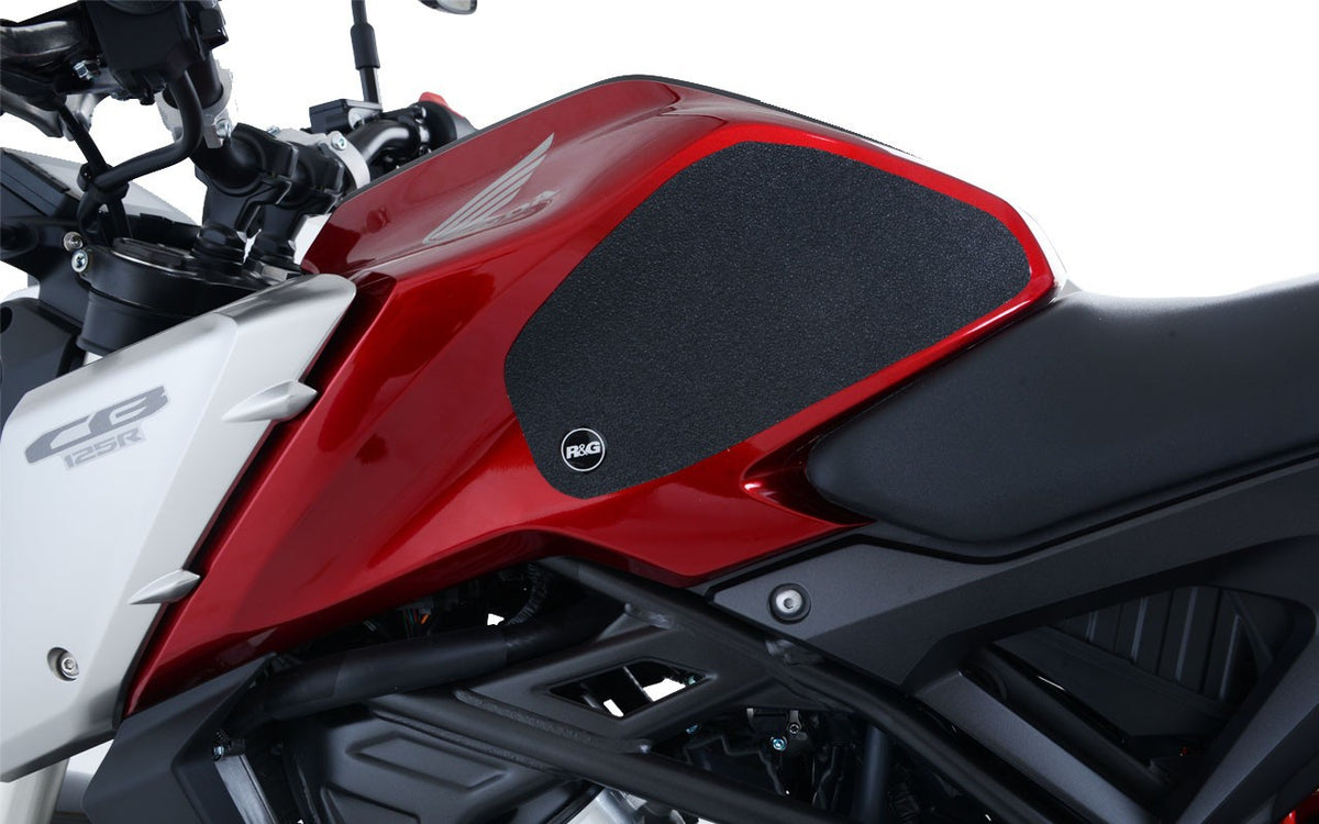 R&G Honda CB125R '18- Tank Traction Grips : Clear 2-Grip Kit