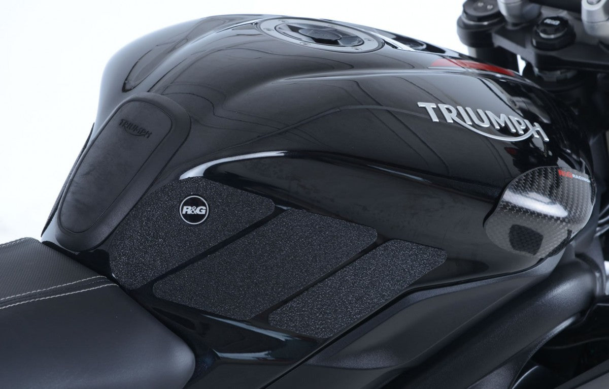 R&G Triumph 675 Daytona / Street Triple '13-'16 / Street Triple 765 rs/r/s '17- / Street Triple RX '15- Traction Grips : black 6-Grip Kit