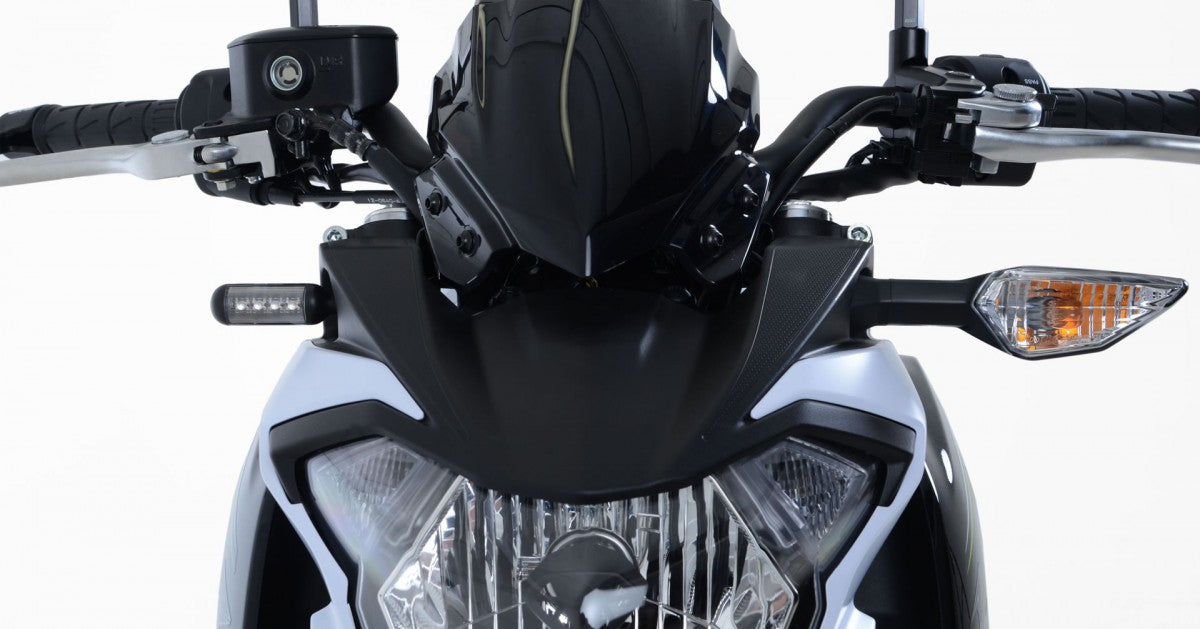 R&G Blinklys Adapter Front for Kawasaki Z125, Z250, Z300, Ninja 300, Ninja 250 '13-'17, Z650, Z1000 '14-, Z1000R '17-,Versys 650, for use with miniblinklys